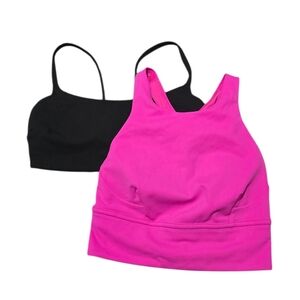 Lululemon Sports Bra Bundle; Wunder Under Train Bra & Wunder Train Strappy